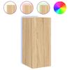 VidaXL Meuble TV Mural avec Lumières LED, Armoire de Télévision Suspendue, Meuble Télé Flottant, Moderne, Chêne Sonoma Bois 837236
