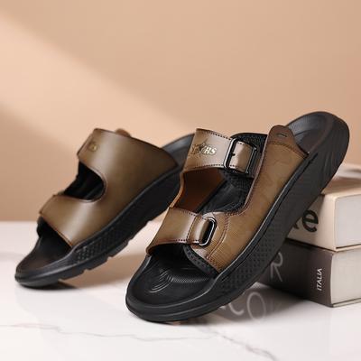 Pantoufles à Sangle à Boucle Réglable Ajustement Parfait Semelle Durable Demi-Traîne Adaptées à l'Extérieur Ballerines d'Été Sandales Confortables pour Homme
