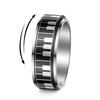 Black and White Piano Key Rotating Decompression Men's Titanium Steel Ring - New Style.