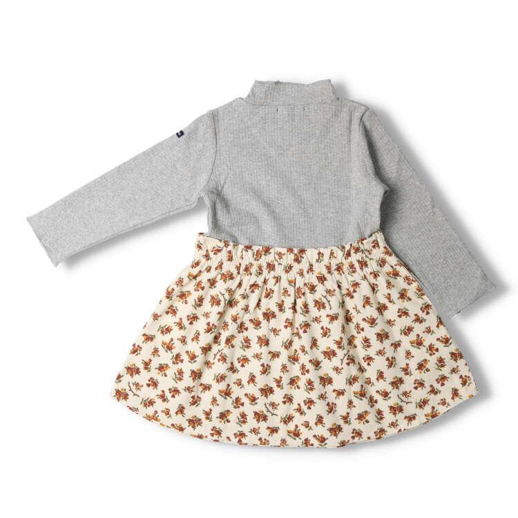 [Children's Clothing] Moujonjon (Moojeongjeong) Teleco High Neck Floral Print One-piece Dress 80cm-140cm M60304