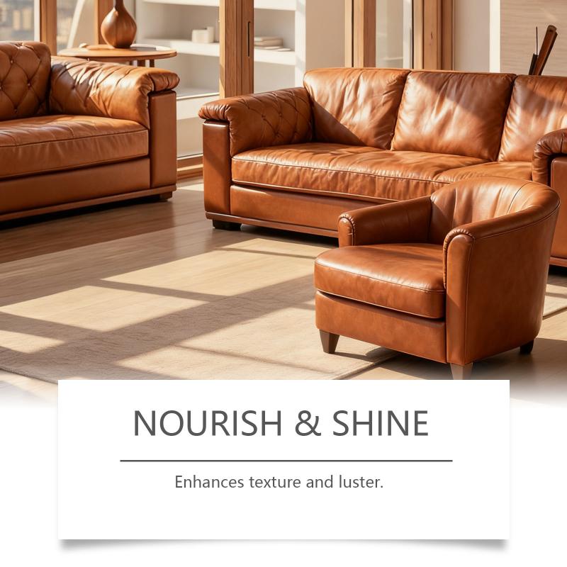 High Efficiency Leather Refurbish Liquid for Sofa Shoes All Season Leather Cleaner Brightens and Revives All Surfaces
