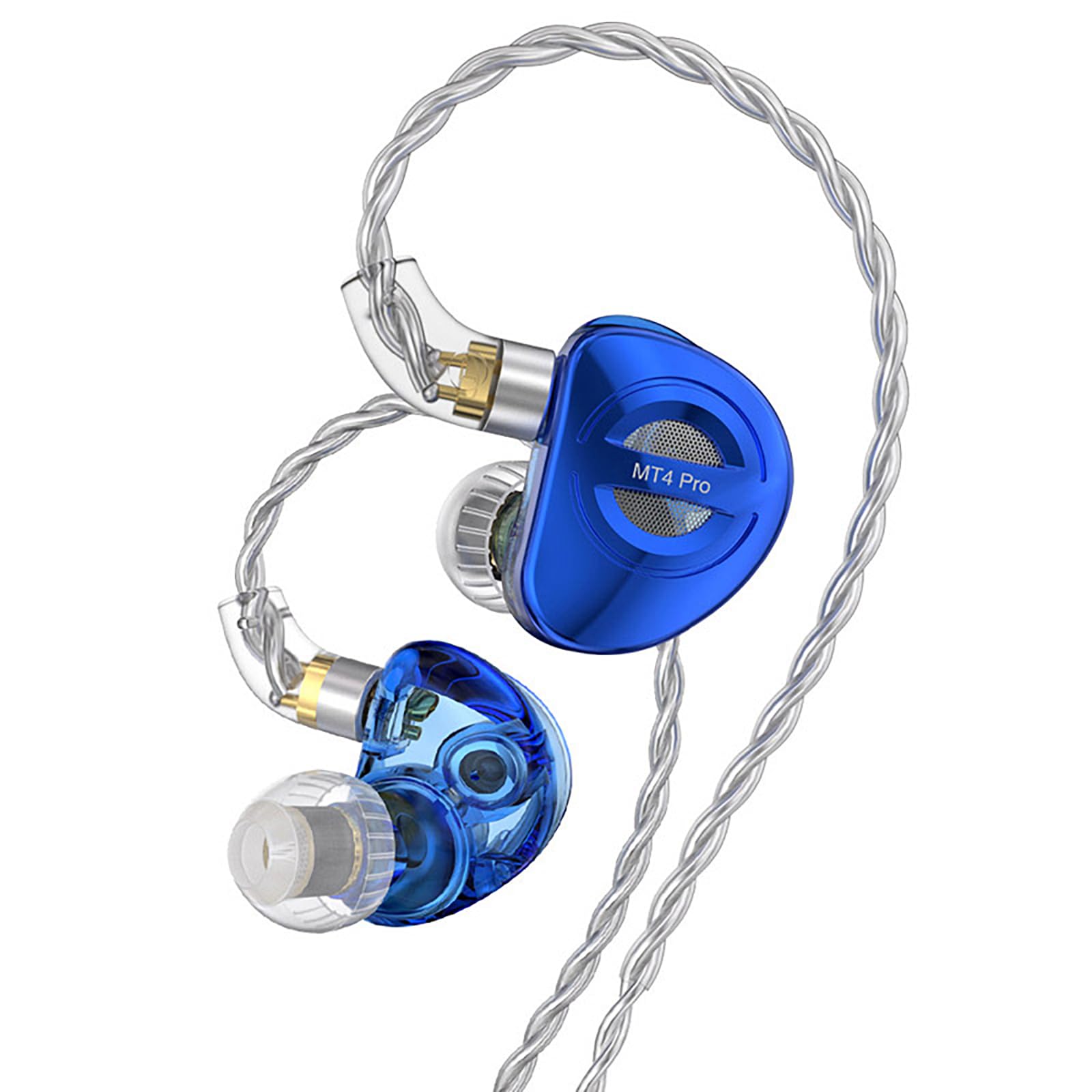 

LINSOUL TRN MT4 Pro High-Performance Dual Dynamic HiFi Earphones with New Dual Dynamic Drivers for Improved Overall Performance (No Mic, Blue)