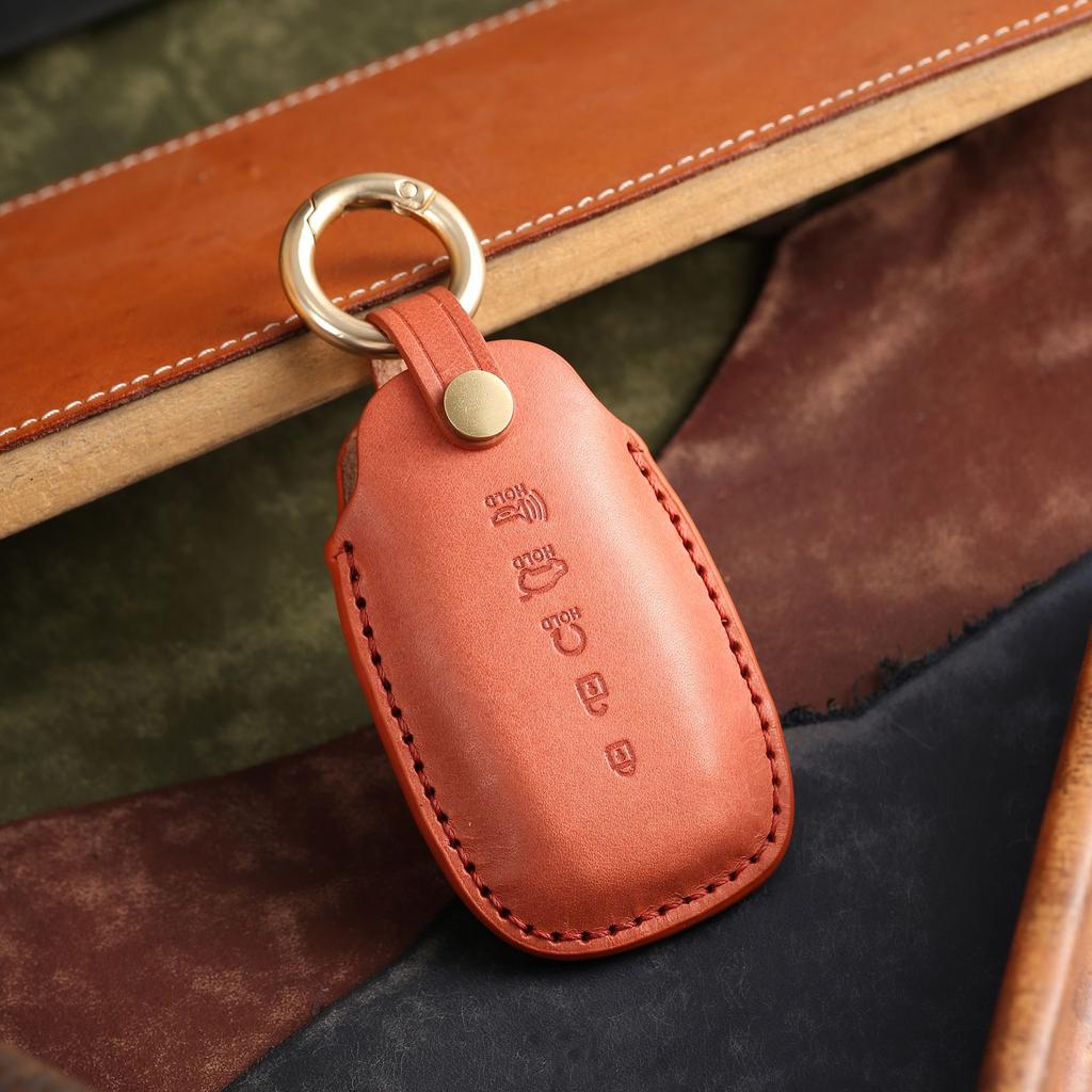 Customized Key Cover Is Suitable for Modern Fista Car Key Cover, Purely Handmade High-end Leather Car Key Bag.