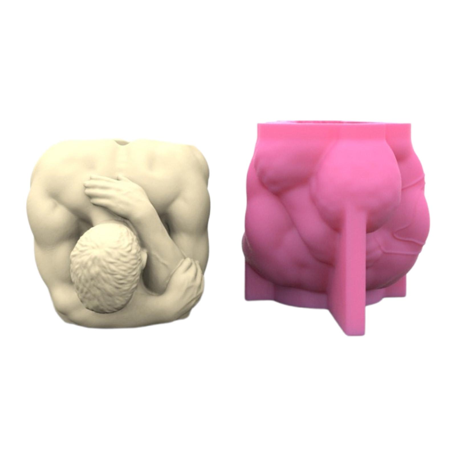 

Подсвечник, смола, гипсовый цветочный горшок, силиконовые формы, йога-человек, форма для литья эпоксидной смолы для DIY, коробка для хранения ювелирных изделий B