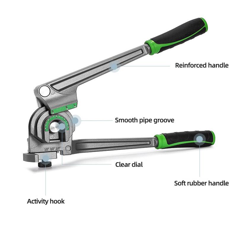 6/8/10mm 3 In 1 Copper Tube Bender Manual Lever Type Bender Pliers Refrigeration Repair Tool  for Copper, Brass, Aluminum Pipes