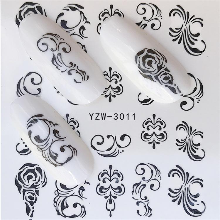 1pc 3D Nail Stickers Spring Summer Natural Flower Leaves Simulation Dried Flower Dragonfly Nail Applique Water Slides Decoration