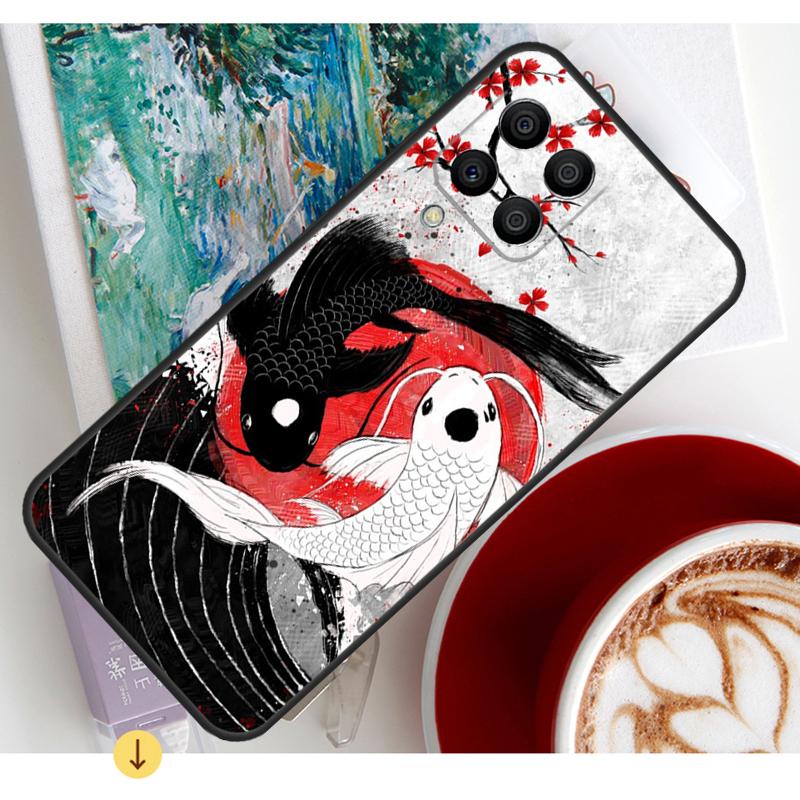 Koi Fish Yin Yang Case For Samsung Galaxy M15 M21 M31 M55 M56 M36 M16 M06 M13 M33 M53 M12 M32 M52 M14 M34 M54