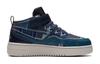 Li Ning Comfortable Slip Resistant Abrasion Resistant Mid top Skateboard Shoes Blue Kids' YKCS154-1