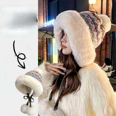 Cappelli Invernali Autunno e Inverno Peluche Nuovo Lavorato a Maglia Protezione Orecchie Peluche Ispessito Calore Lei Feng Nord-Est Cappelli di Lana Prevenire il Freddo