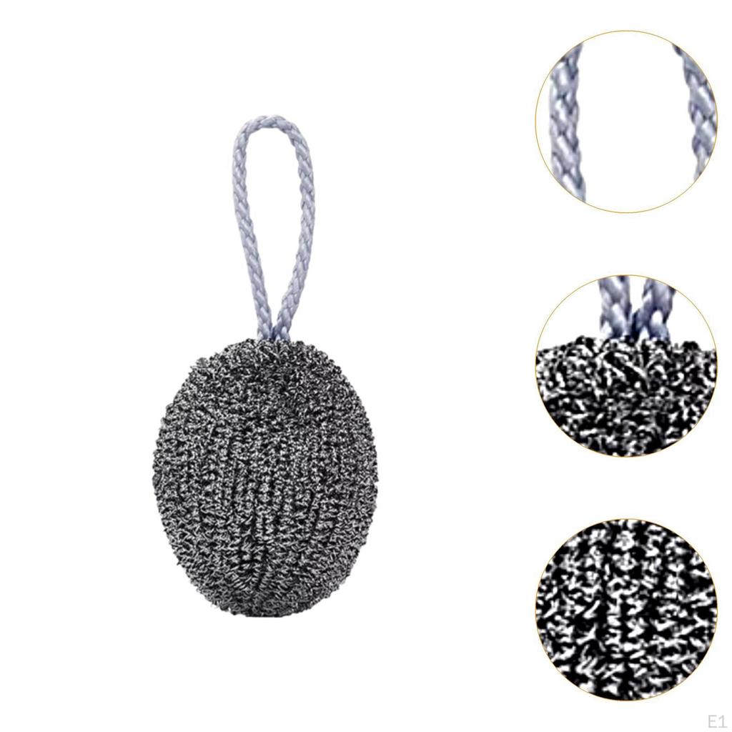 10x Stainless Steel Scrubber Scrub Dish Brush Cookware Cleaner with Lanyard Kitchen Cleaning