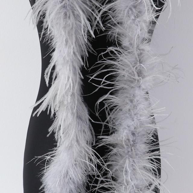 50G 2M Natural Pink Dyed Ostrich Feathers Boa Plumas for Shawl Scarf Ribbon Wedding Party Stage Sewing Dress Decoration Crafts