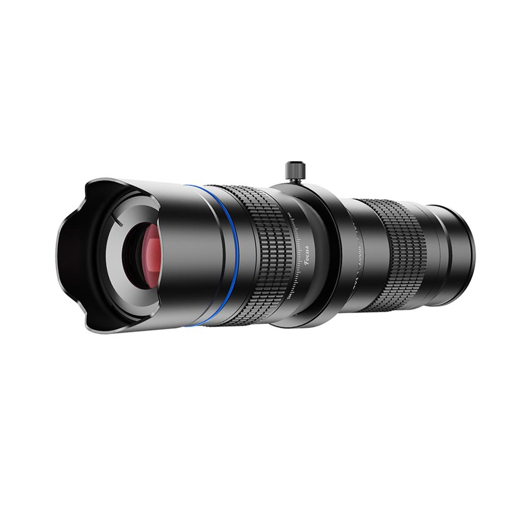Metal HD 20 40X Zoom Single Tube Telescope External Dual Adjustment Monocular Phone Telephoto Lens with Tripod