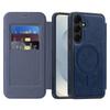For Samsung Galaxy S25+ Magnetic Case RFID Blocking Card Holder Leather Phone Cover