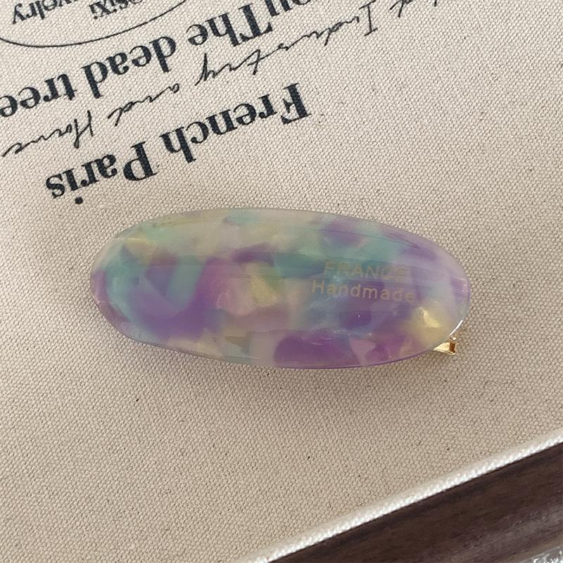 French Style Hair Clip For Women Retro Simple Oval Acetic Acid Barrettes Elegant Girls Hair Clip Exquisite Hair Accessories