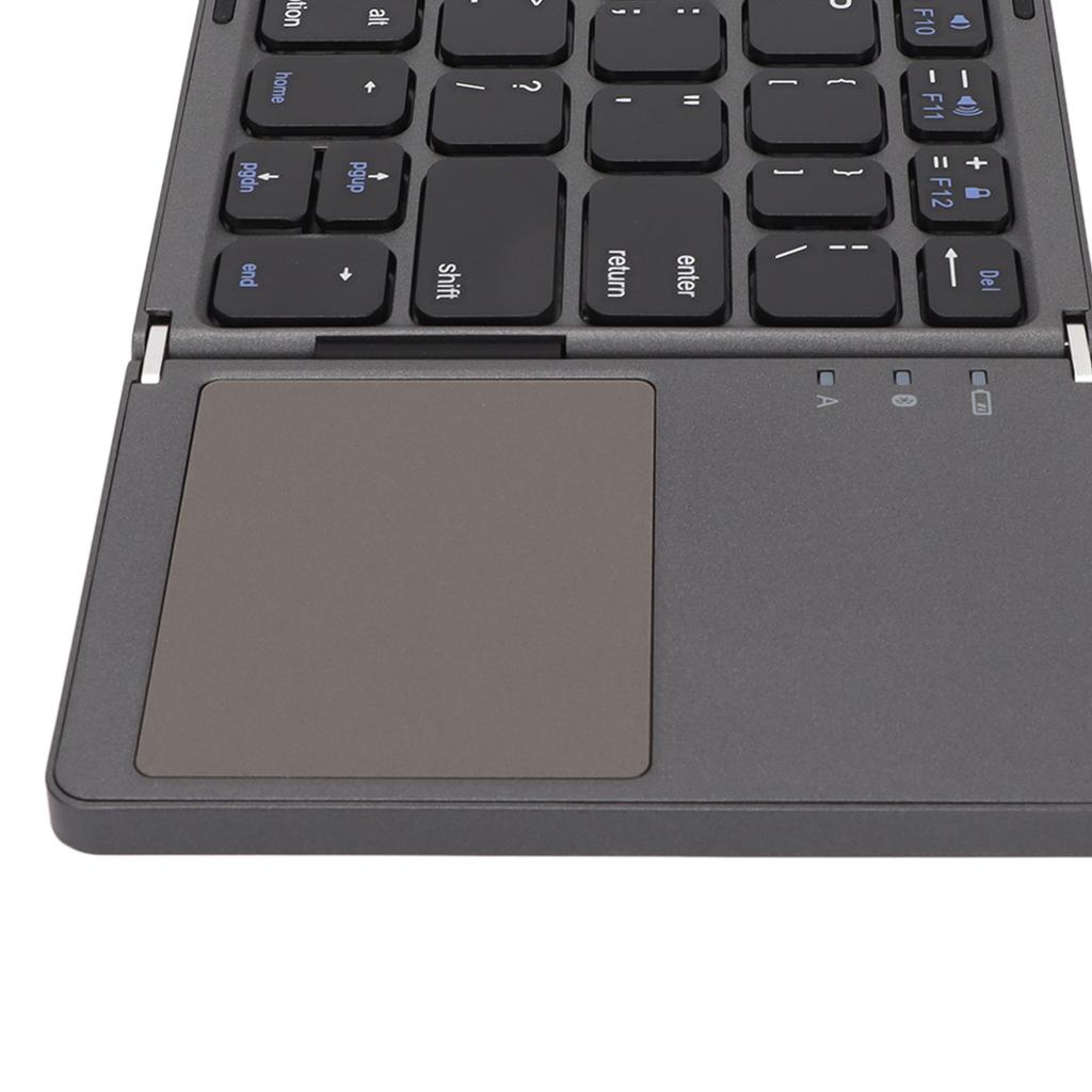 3 Folding Keyboard with Touchpad 63 Keys 10m Connection USB Charging Wireless Keyboard for Smartphone Tablet Laptop Travel