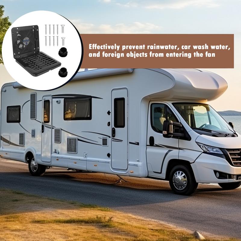 RV Ventilation Exhaust Fan 12V Side Exhaust Fan For RV Refrigerator Heat Dissipation High Efficiency Rainwater Prevention RV