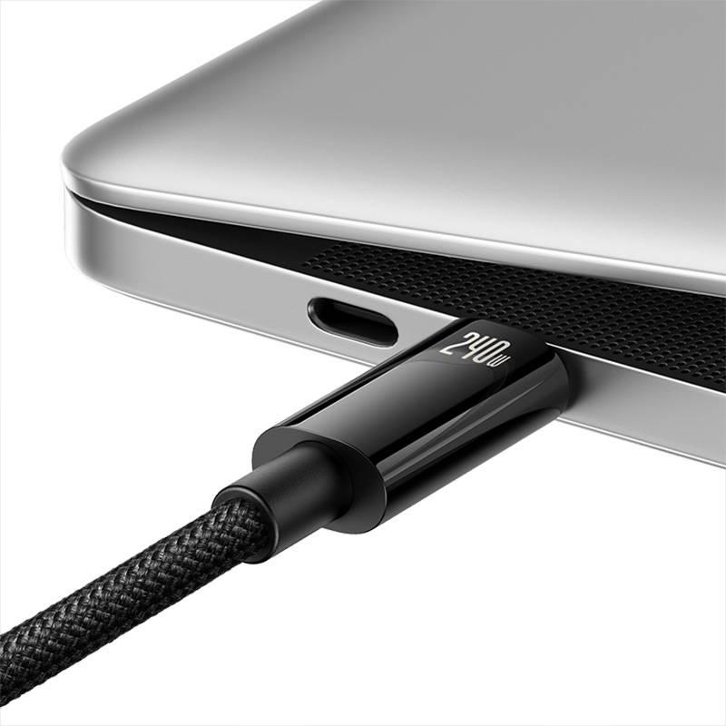 Kabel Usb-C Do Usb-C Baseus Tungsten Gold 240W 3M (Czarny)