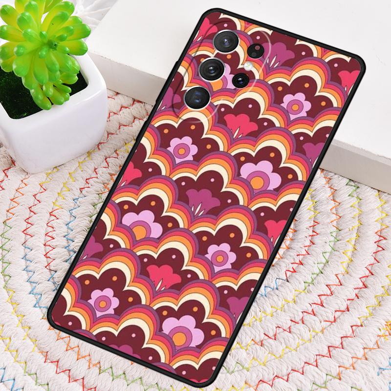 70s Groovy Vintage Phone Case for Samsung Galaxy note 10 pro S26 Ultra S23 S24 FE S25 S21 S22 PLUS shockproof Cove