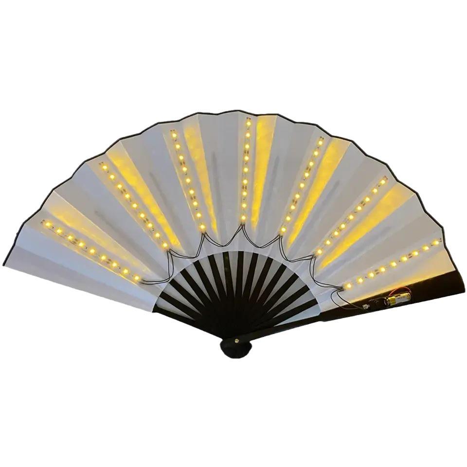 

13 Складной светодиодный ручной веер, 7-цветное мигающее диско-украшение, в наличии