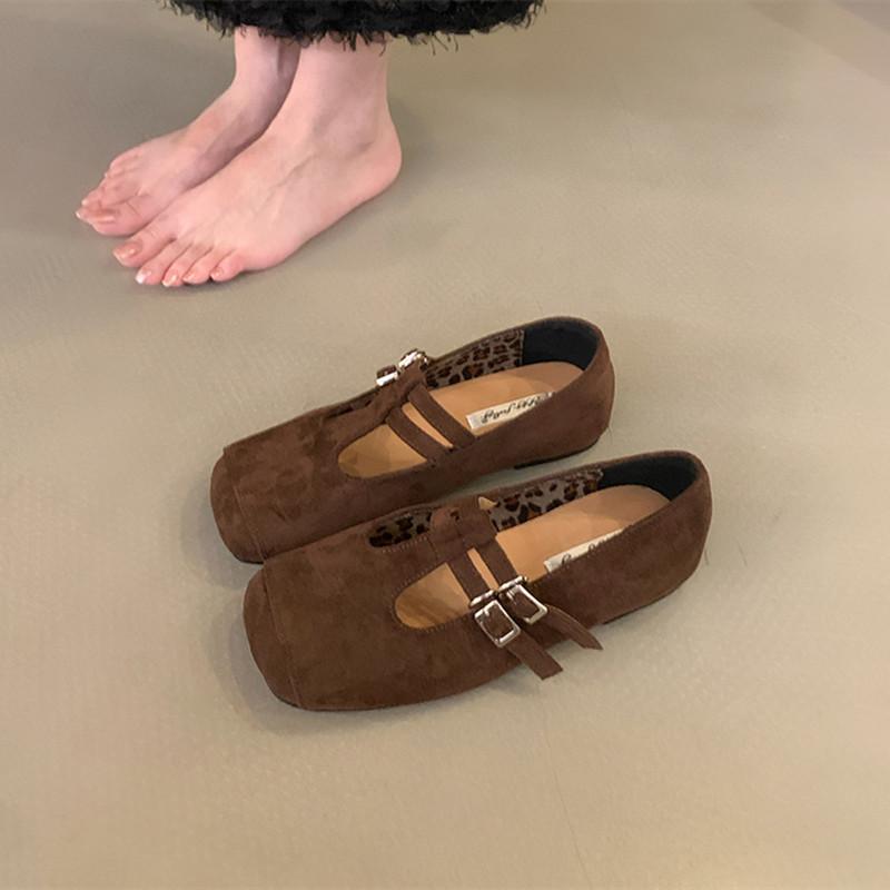 

Мода Bailamos Ретро Балетки Женские Одинарные Туфли Туфли Мэри Джейн Женские Мягкие и Удобные Балетки Женские Zapatos De Mujer 40 кофейный
