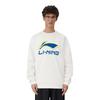 Li Ning Sweatshirts Men's Ivory Crew Neck Moderate Regular AWDR369-4