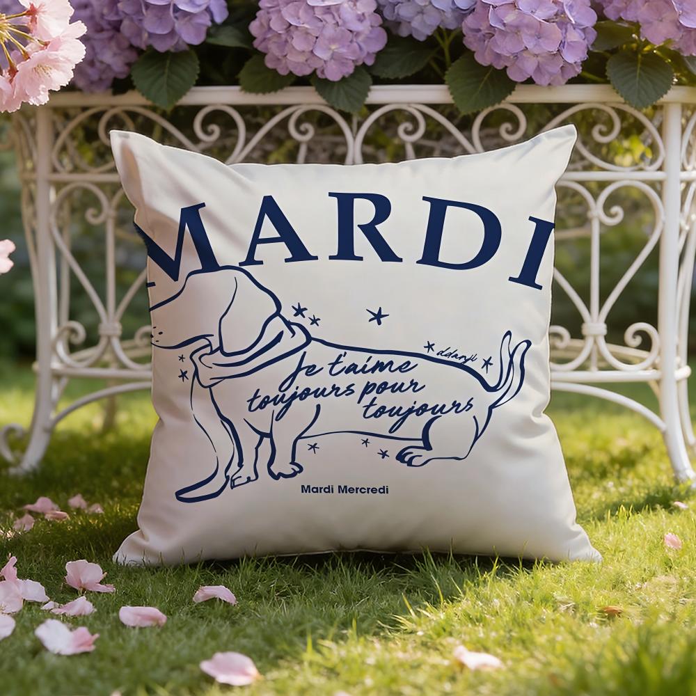 M-MardiS M-Mercredi Cushion Cover Home & Car Dual-Scene Pillow Cover: Reversible for Premium Comfort