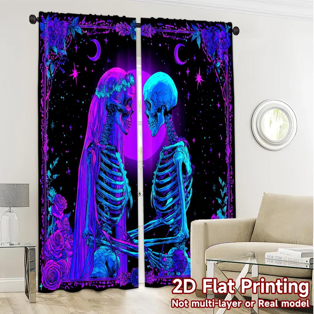 Set Of 2 Flat Printing Jit Curtains Without Rod Eternal Love Popular Window Treatment Durable Polyester Made