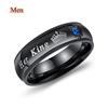 Fashion Couple Rings Her King His Queen Statement Ring Romantic Zircon Crown Ring Anniversary Wedding Band Jewelry Gifts