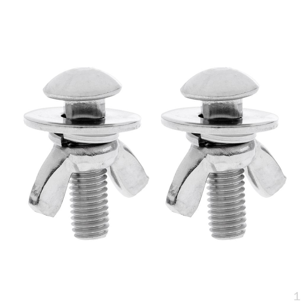 

2 Stainless Steel Butterfly Backplate Wing Screws Sets
