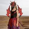 Drachenkostüm für Kinder Jungen Mädchen, Drachenflügel Schwanz Masken-Set, Halloween Dinosaurier Cosplay Kostüm Zubehör