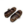 Girls Leopard Print Flat Shoes Soft Sole Fashionable Casual Leather-Lined Kids School Ages 4-16
