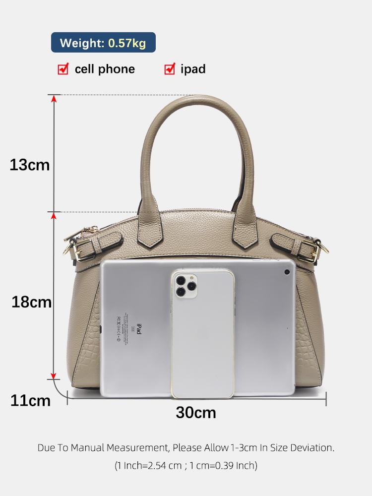 Zency Women's Large Capacity Luxury Leather Tote Shoulder Handbag Shopper Bag