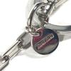 MIUMIU Rhinestone heart Bag Charm Key Holder Metal Silver