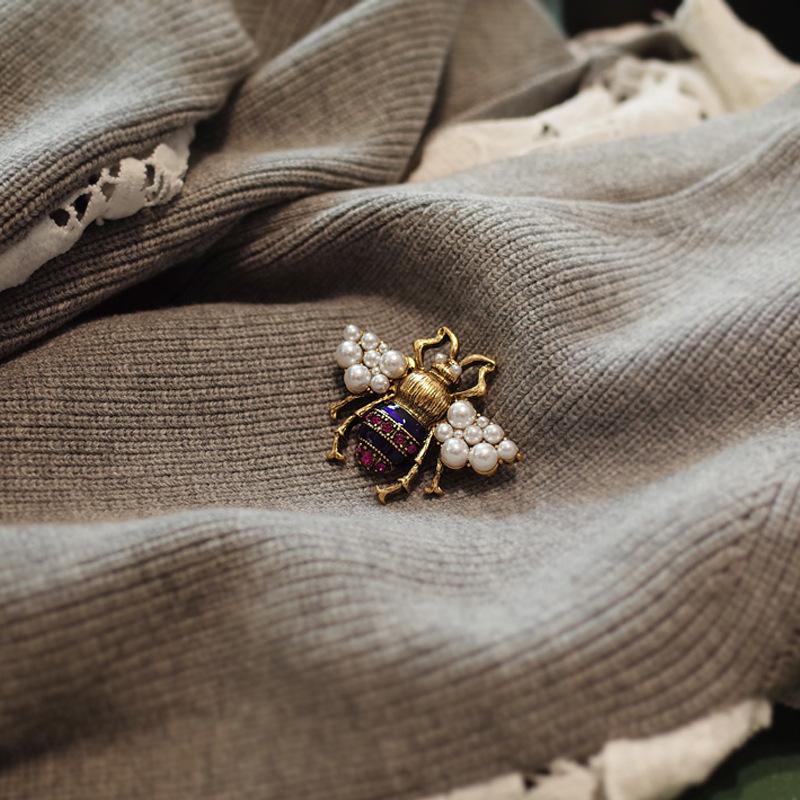 

[Коллекция животных] Винтажная эмалевая краска Пчела Стрекоза Брошь Аксессуары для вечеринки