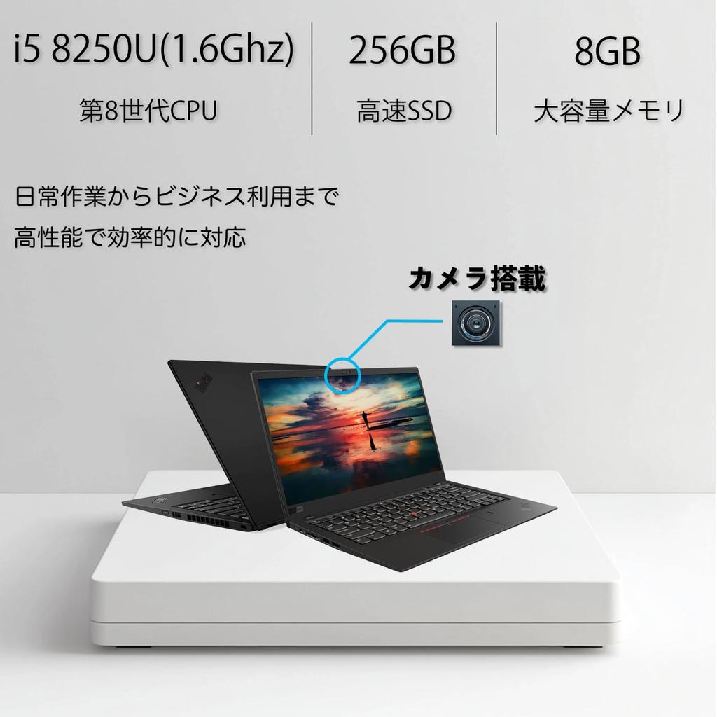 Lenovo ThinkPad X1 Carbon 8th Generation Core i5 8250U 8GB FHD Windows Office Fast Free Mouse Laptop, (1.6GHz), Memory, 14-inch HD, 11, 2019,