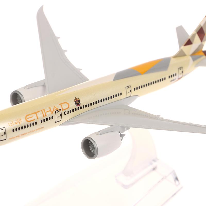 16Cm Boeing Etihad 787 Alloy Airplane Plane Model Toy Diecast Airplane Model For Gift Collection Kids Desk Accessorie