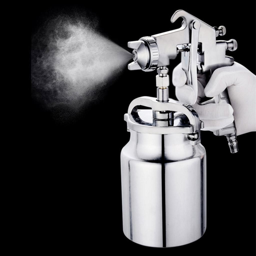 HVLP Spray Gun Air Paint Sprayer Siphon Feed 1000CC Capacity with 2mm Nozzle Professional Spray Gun