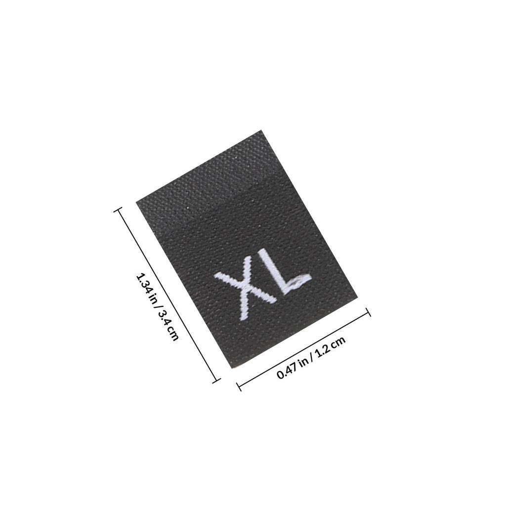 500Pcs Small Garment Size Tags Washable Polyester Clothing Labels Clear Printed Size Markers for DIY Sewing Craft Clothing