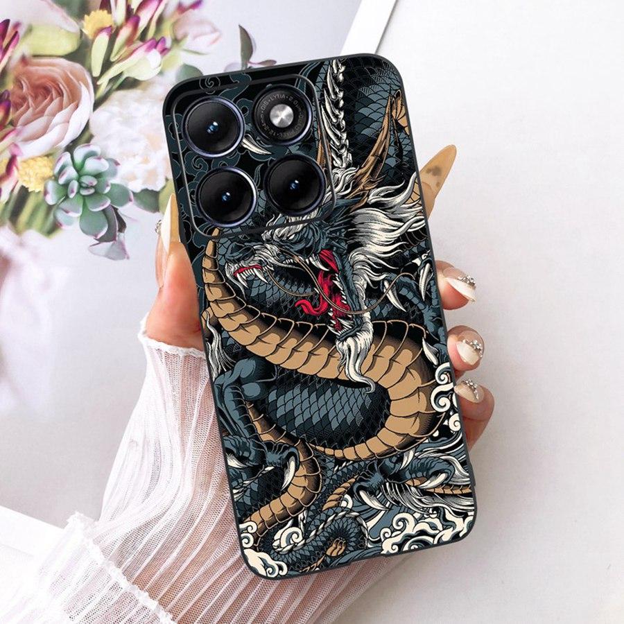 Fashion Painted Shell for Motorola Edge 70 Fusion Case Eedge70 Fusion Soft Silicone Black Cover for Moto edge 70fusion Capa