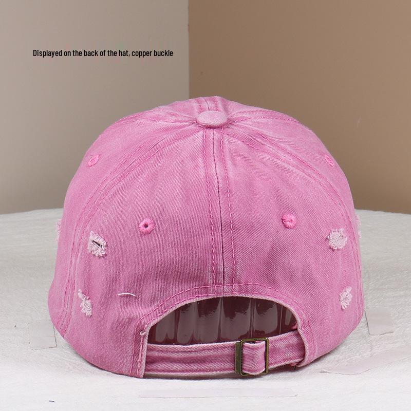 Unisex Distressed Washed Baseball Cap - Versatile Duckbill Design