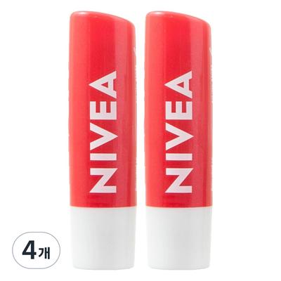 Nivea Lip Care 4.8g 4 Pcs Strawberry