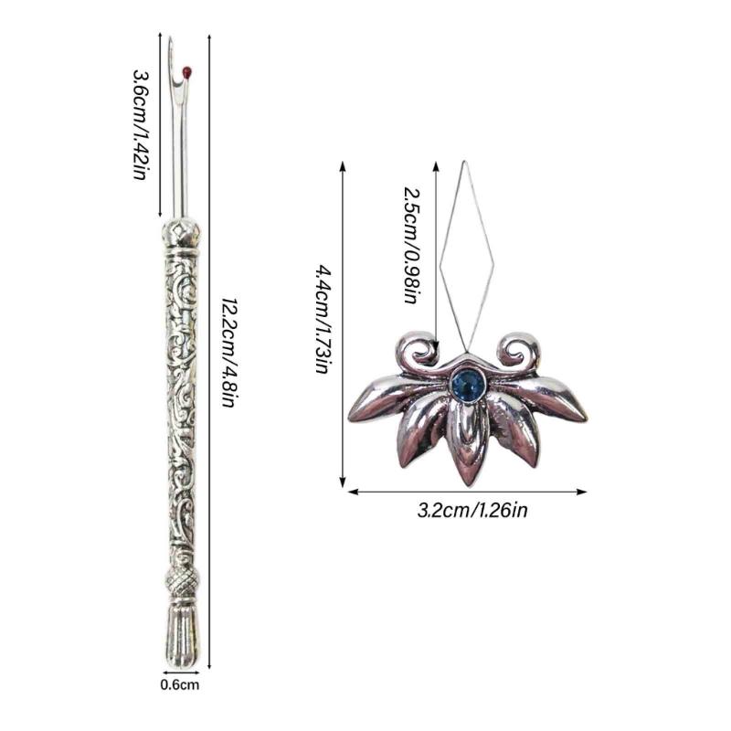 Sewing Seam Unpicker with Easy Insert Needle Threader for Removing Thread, Hand Quilting Embroidery Needlework Project