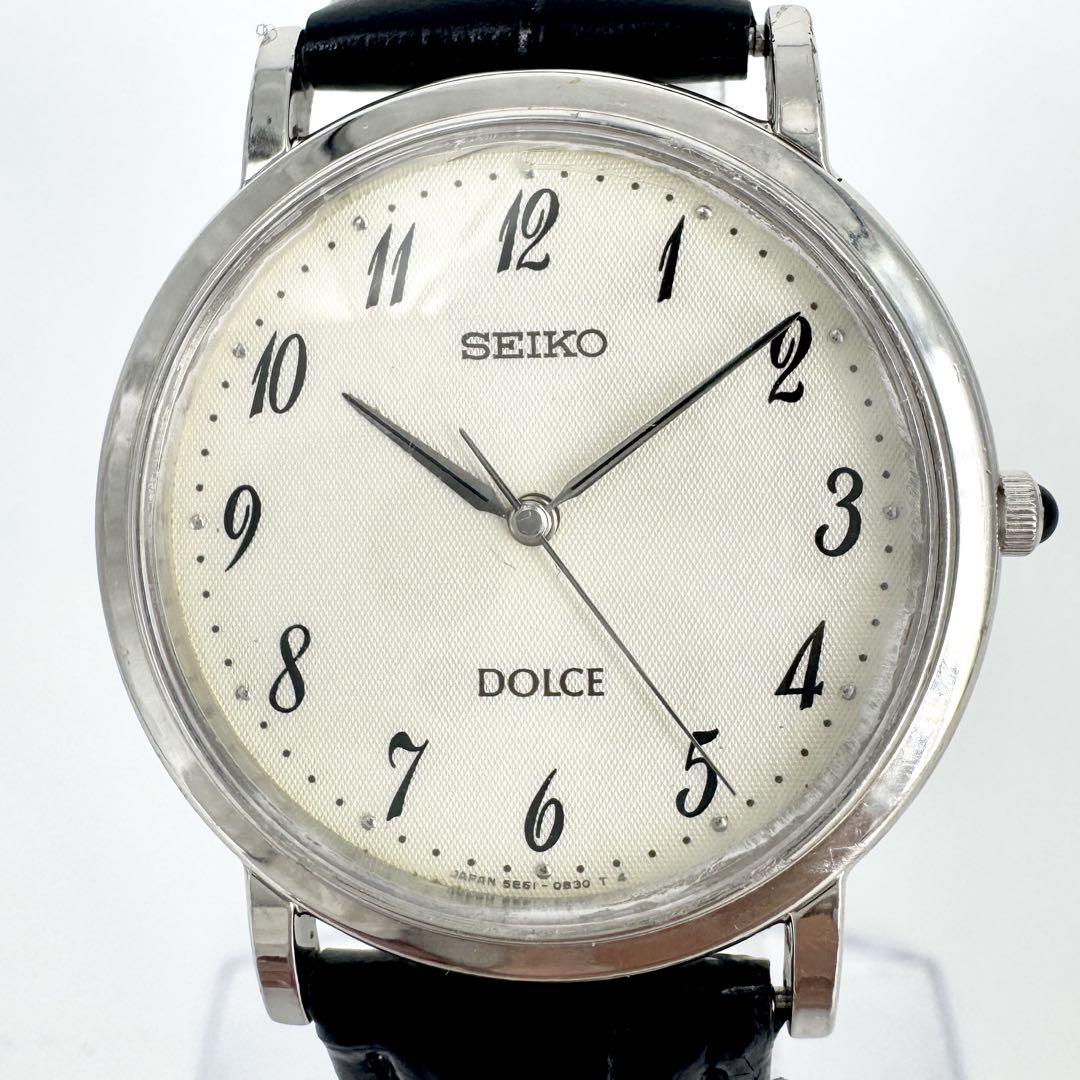 

[Б/У] Батарейные часы SEIKO DOLCE Круглые Винтажные Белые
