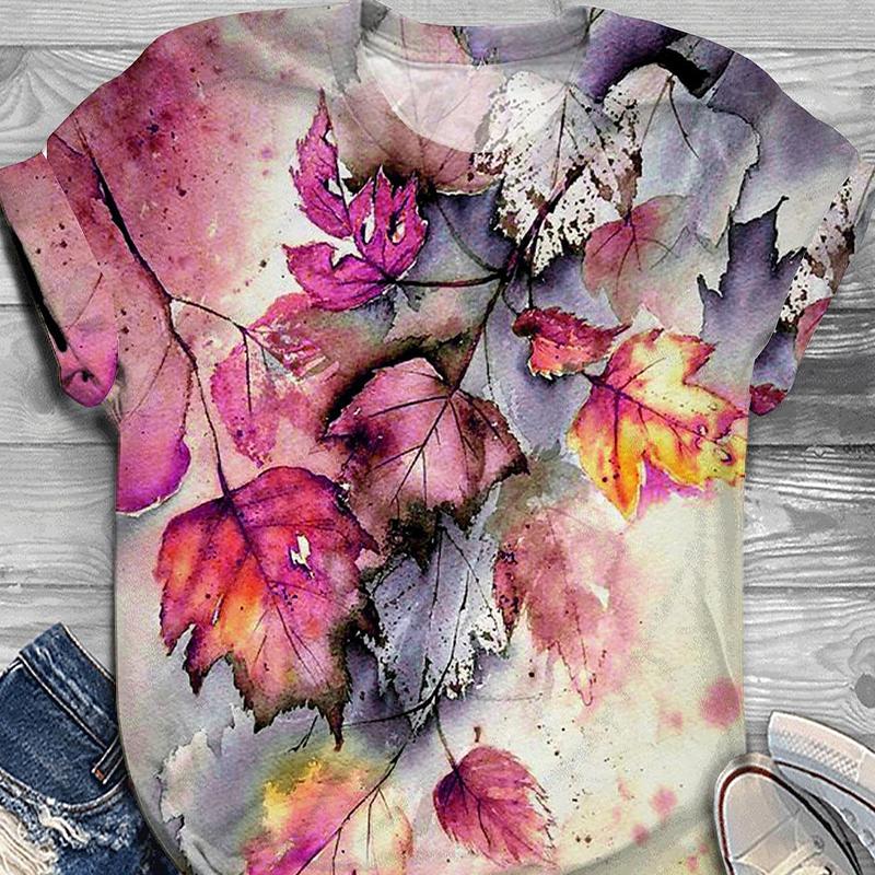 Móda Ženy milují potisk vzoru Tričko Legrační Ležérní Tričko s krátkým rukávem s výstřihem do O Letní Dámské tričko s tričkem