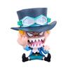 14 Styles Anime One Piece Zoro Luffy Sanji Sitting Figure Playthings Robin Nami Brook Chopper 8.5CM PVC Q Version Car Decoration Model