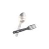 Silver 2-in-1 Foldable Fork 304 Stainless Steel Spoon & Fork Multifunctional Camping Spoon  Outdoor