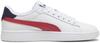 Кроссовки Puma Smash 3.0 L Leather Teenager белый/клубный красный/клубный темно-синий