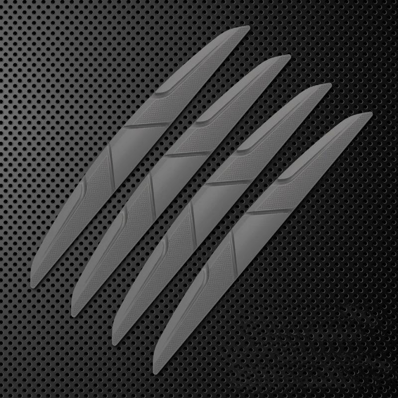 4PCS Silicone Car Door Protector - 14.8X1.6CM Anti-Collision Bar for Edge/Mirror, Self-Adhesive Strip