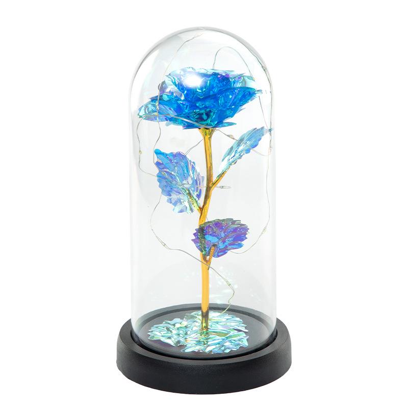 Gold Foil Rose Acrylic Cover Night Light - Preserved Flower Gift for Christmas, Valentine's Day, or Birthday