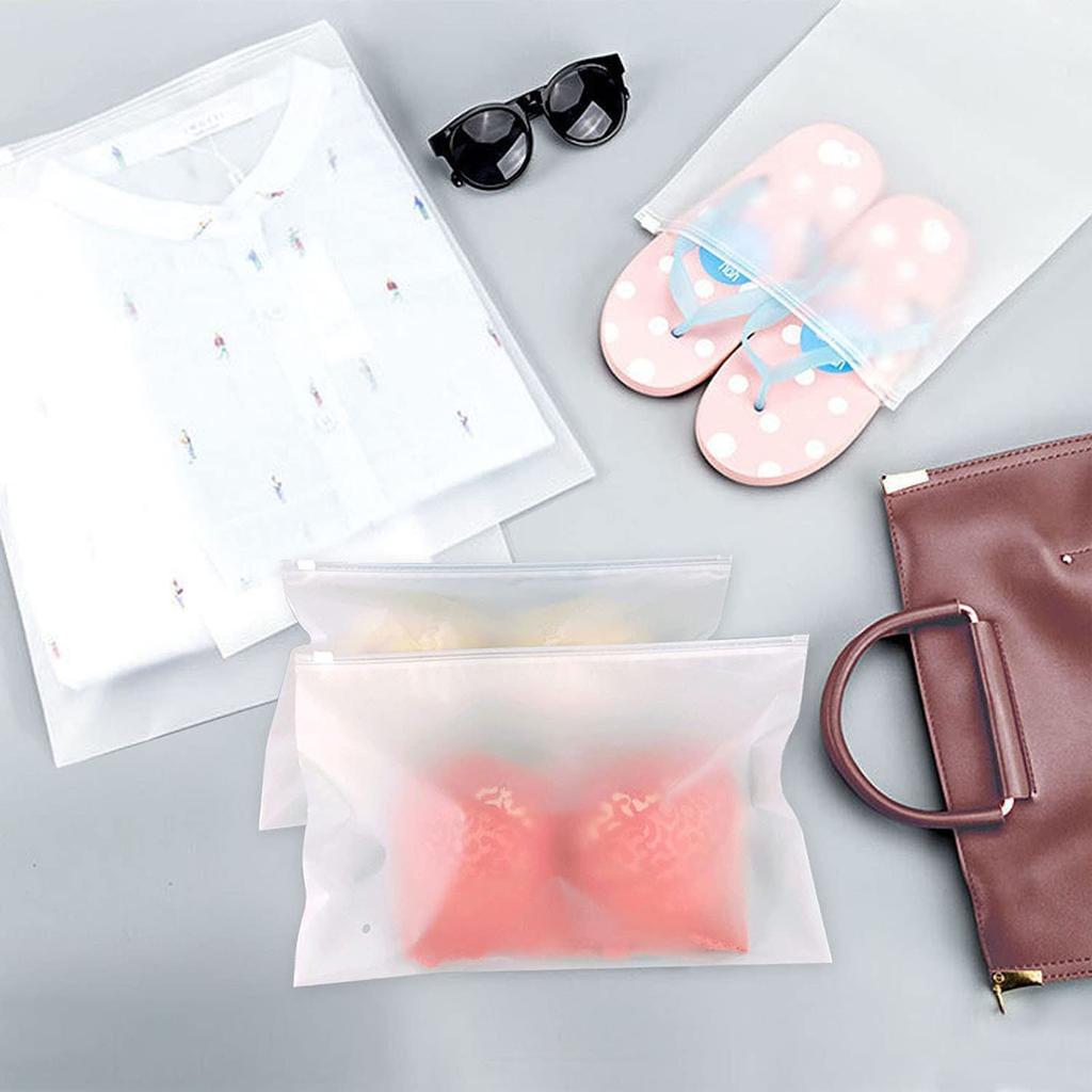 20pcs Travel Storage Bags, Trip Bags, Zipper Clear Storage Plastic Bags Multifunction Luggage Organizer Bag Pouch Space Storage For Clothes